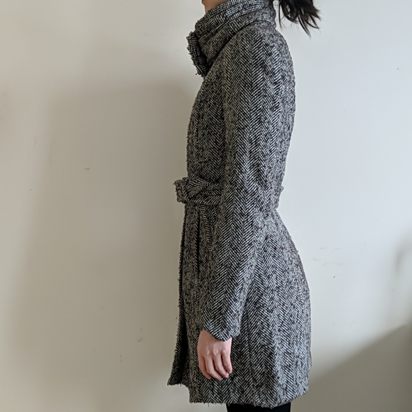 Zara Tweed Pea Coat - Picture 2 of 11